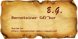 Bernsteiner Gábor névjegykártya